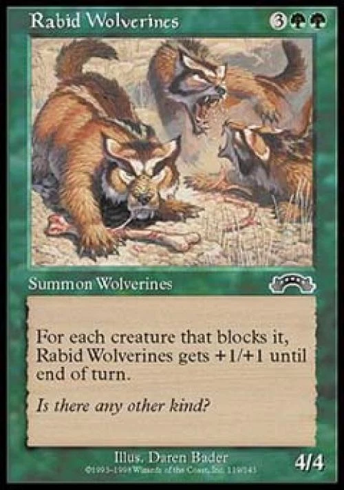 Rabid Wolverines - Light Play MTG Exodus - Image 1 of 1