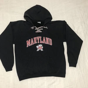 Vintage Baumwollaustausch Maryland Terrapins String Hoodie Größe XL Schwergewicht - USA - Bild 1 von 10