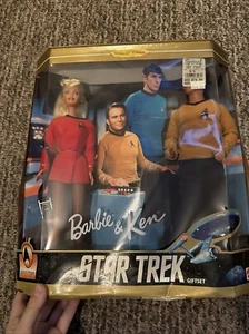1996 Barbie and Ken Star Trek 30th Anniversary Dolls Gift Set Mattel 15006 New - Picture 1 of 3