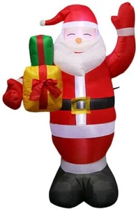 Santa Claus with Gift Bag Lighted Blow-Up Inflatable Decoration for Xmas Airblow - Picture 1 of 9