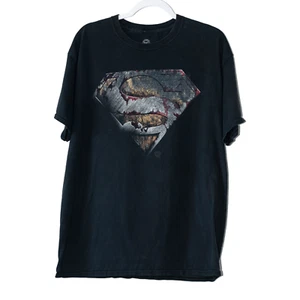 DC Comics Superman Camiseta Mangas Cortas Cuello Redondo Hombre en Negro Talla XL - Imagen 1 de 3
