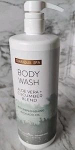 TRANQUIL SPA Body Wash Aloe Vera + Miscela di Cetrioli - Olio di Avocado Riforniente 32 oz - Foto 1 di 2