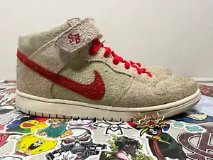 Nike SB Dunk Mid Pro ‘White Widow’ AQ2207-163 Skate Shoes Year 2018 Used No Box - Picture 1 of 8