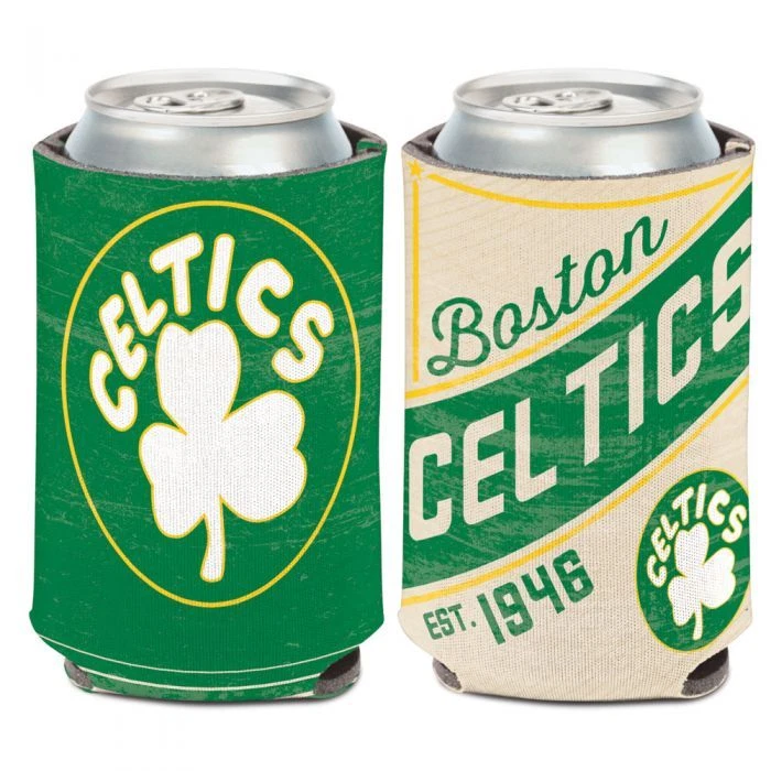 BOSTON CELTICS SOFT FOAM CAN BOTTLE COOZIE KOOZIE COOLER HOLDER NBA LICENSED - Image 1 of 1