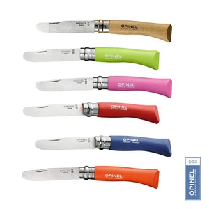 OPINEL Kindermesser Taschenmesser rostfrei natur grün pink rosa rot blau orange - Bild 1 von 7