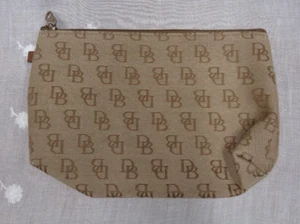DOONEY & BOURKE Small Zipper Coin Purse Pouch ~ BROWN LOGO - Picture 1 of 6