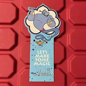 Aladdin Genie Lets Make Some Magic Walt Disney Rare Bookmark Vintage 1990s - Imagen 1 de 2