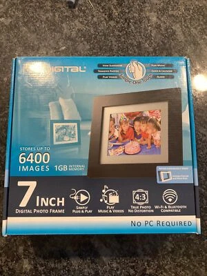 Pandigital PAN7000DW 7" Digital Picture Frame Bluetooth WiFi Compatible - Image 1 of 2