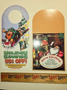 2 VERNORS Ginger Ale BOTTLE HANG Tags 2005+2001 Gnome Holiday Ham Recipe SANTA - Picture 1 of 13
