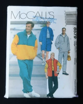 McCall's 8579 Men's Jacket/Vest/Top/Pants/Shorts 1996 Pattern size LG(42,44) Cut - Image 1 of 2
