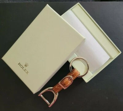 ROLEX KEY CHAIN- SILVER WITH LEATHER BAND Foto 1 de 4