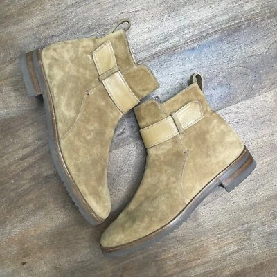 Impresionantes botas al tobillo Gravati Italia de cuero gamuza para mujer talla 7,5 Vibram hechas a mano Foto 1 de 4