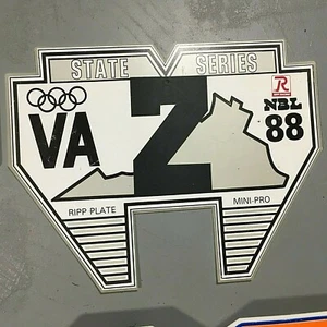 RIPP PLATE Old School BMX Mini Number Plate 1988 Virginia State Trophy Plate NBL - Picture 1 of 7
