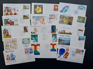 Polynésie Française Lot de 15 FDC de 1977 à 1986 dont  N° PA  à voir - Picture 1 of 1
