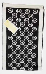 Michael Michael Kors Black/Winter White Winter Knit Scarf One Size NWT - Picture 1 of 2
