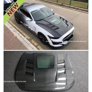 For Ford Mustang 2015-2022 Real Carbon Fiber Body Kits Exterior Hood Panel Cover - Picture 1 of 14