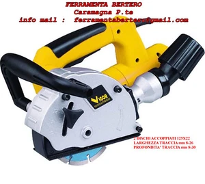 SCANALATORE DA MURO SCANALATRICE VSCA-12 1300 WATT 2 DISCHI ACCOPPIATI mm 125X22 - Foto 1 di 1