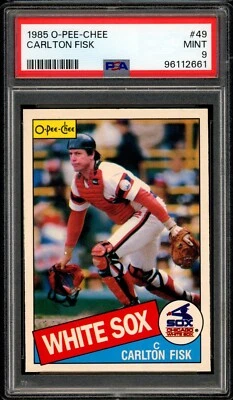 1985 TOPPS OPC O PEE CHEE MLB #49 Carlton Fisk HOF PSA 9 MINT White Sox Red Sox - Image 1 of 2
