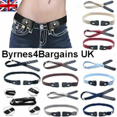No buckle belt Unisex Elastic 12 Colours Adjustable UK seller - Image 1 of 4