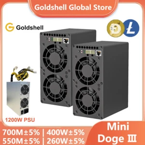 Moneda Goldshell Mini Doge III Miner Doge LTC modo dual 700M o 550M con fuente de alimentación 1200W - Imagen 1 de 4
