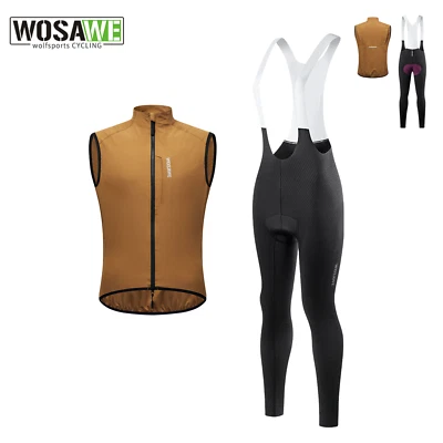 WOSAWE Outdoor Reflective Breathable Cycling Vest Cushion Stretch Bib Pants S-XL - Image 1 of 4