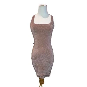 Nwt SKIMS Size XXS Glitter Swim Cover up Beach Pool Metallic Dress Jasper Brown - Picture 1 of 11