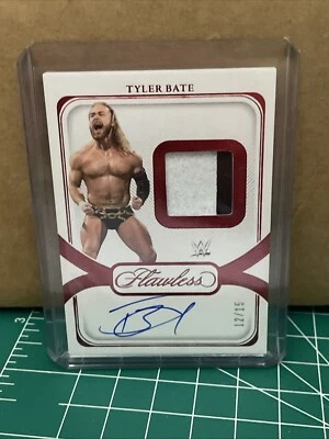 2024 Flawless WWE Patch Auto Red /15 Tyler Bate RAW - Image 1 of 4
