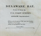 1854 Delaware Bay American Coast Pilot  Antique Map New Jersey NJ DE Antique Map