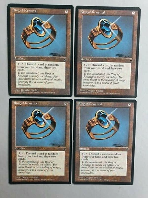 Ring of Renewal x4 Playset, MTG Fallen Empires (1994) Rare Artifact - Image 1 of 2