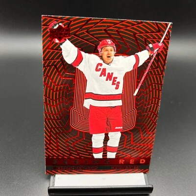 2023-24 Upper Deck Extended Seeing Red #2 Sebastian Aho Carolina Hurricanes - Image 1 of 2