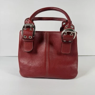 Mini Bolso de Mano Tignanello Perfect 10 Francés Ladrillo Rojo Guijarro Cuero Mujer’s Foto 1 de 4