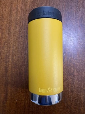 NEW Klean Kanteen Insulated 12oz Gold / Yellow TKWide Cafe Lid