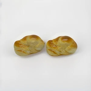 Vintage Realistic Bread Rolls Ceramic Salt & Pepper Shakers, CM Chadwick, Japan - Picture 1 of 9
