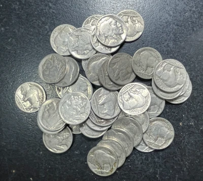 40CT 1920'S PART DATE SOME MINT MARKS BUFFALO NICKELS ~ - Image 1 of 2
