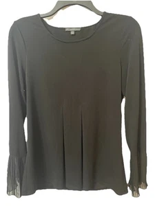 Adrianna Papell Elegant Black Blouse Size Small - Picture 1 of 7