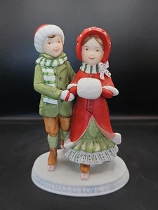 Holly Hobbie Christmas is Love Hand Painted Porcelain Figurine - 1980 - Picture 1 of 9