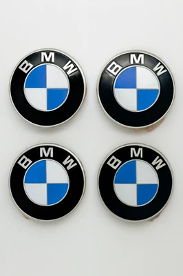 4x ORIGINAL BMW Logo Radnaben Emblem 57 mm Plakette Felgenemblem selbstklebend - Bild 1 von 4