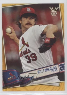 2019 Topps Big League Gold Miles Mikolas #189 - Image 1 of 2