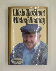 Signed! Life Is Too Short by Mickey Rooney (1991, Villard Books) - Picture 1 of 4