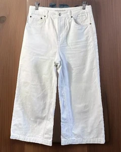 TopShop Moto Wide Leg Crop Jeans Size 30 23” Ins Capris - Picture 1 of 7