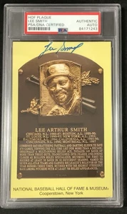 Lee Smith Signed Gold HOF Plaque Postcard Yellow Autograph Cubs PSA/DNA #2 - Picture 1 of 2