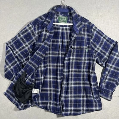 Chaqueta de franela Woolrich de colección talla XL azul blanco a cuadros Foto 1 de 4