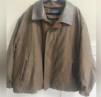 Roundtree & Yorke Men's Brown Heavy Duty Jacket Size 4X GUC - Image 1 of 4