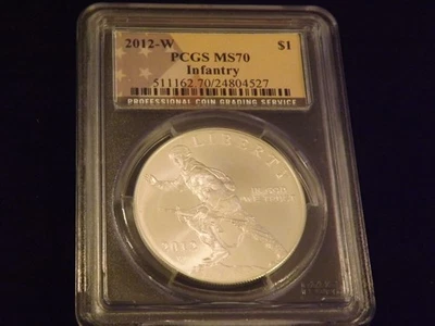 2012-W    $1    INFANTRY       PCGS MS 70 - Image 1 of 2
