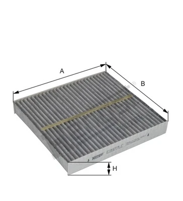 HENGST FILTER E3977LC Filtre d'habitacle à charbon actif pour INFINITI FX - Photo 1/4