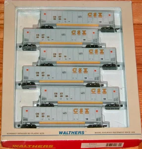 HO WALTHERS 932-5318 BETHGON 6-PACK CSX GREY - Picture 1 of 3