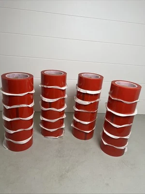 PET Heat Tape 50.8mm  x 66m  24 Rolls High Temp Resistant Transfer Tape Red - Image 1 of 4