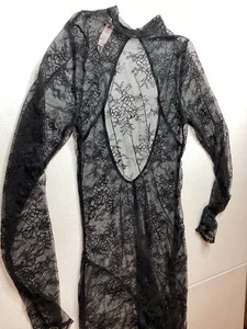 Auden Women's Allover Lace Lingerie Catsuit Black Xs - Picture 1 of 7