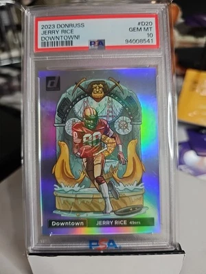 2023 Donruss Jerry Rice Downtown #D20 PSA 10 - Image 1 of 3