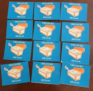 DUNGEON! JUEGO DE MESA FANTASÍA Lote de 12 - 6º Nivel Cartas Tesoro TSR 1981 Piezas - Imagen 1 de 2